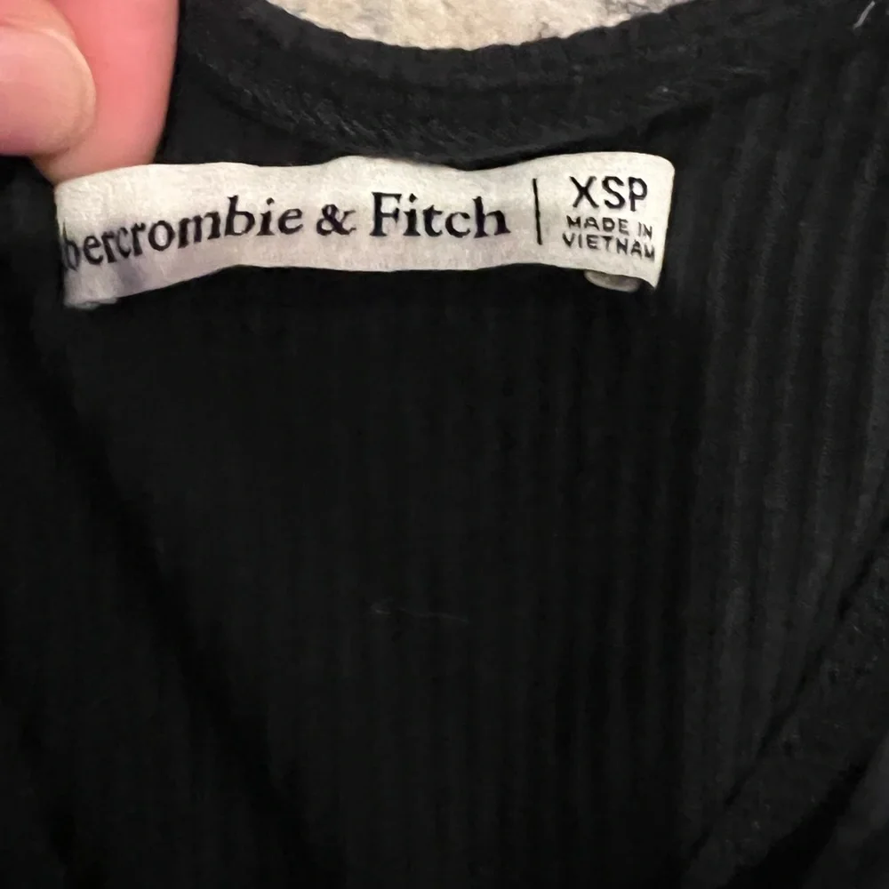 Abercrombie & Fitch Black Ribbed Asymmetrical Cut Out Maxi Dress Size XSP